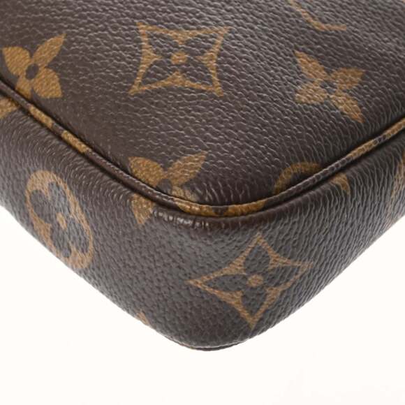 LOUIS VUITTON Authentic Brown Monogram Canvas Pochette Pouch - Picture 9 of 11